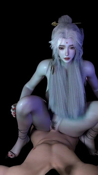 3D roztomilá cosplay děvka dostala její chlupatou kundičku ošukanou tak tvrdě