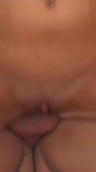 Brunette teen gets banged by big cock in the bed
