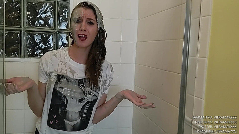 VieraMayXXX: Having Fun in Shower with Messy Slime