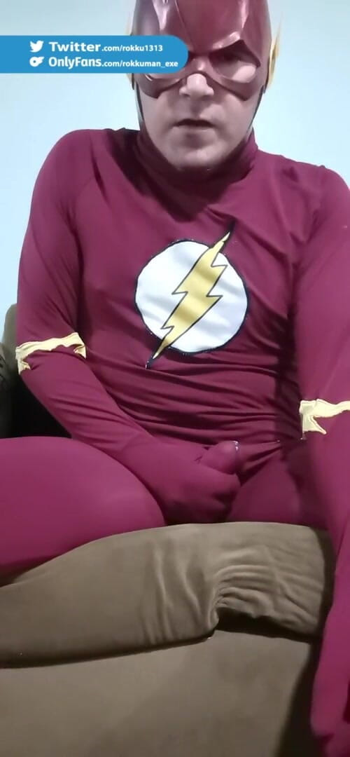 Rokkuman: Jerking off Cosplay the Flash Latino Masturbation Chileno