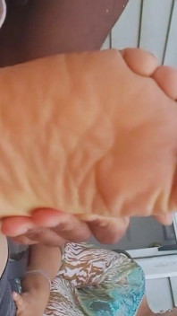 Evening Backyard Deck with Professional Masseuse Sunny12s Gets Soles Queen Treatment Part 1
