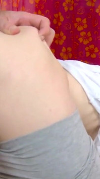 Cum in mouth after amateur ass fuck for the tall dark-haired girl