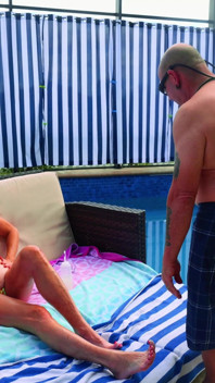 Blonde MILF Fucked by the Pool