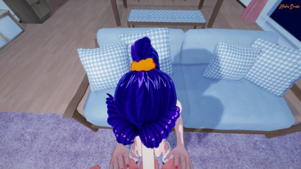 Hentai Smash: Misato Katsuragi her yerine boşalana kadar bakış açısıyla memelerini siktiriyor -...