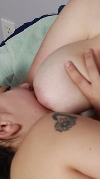 Sucking and Nursing on Huge Tits