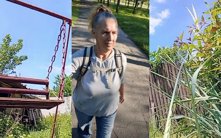 Lukerya: Casalinga calda lukerya dopo una passeggiata nel parco