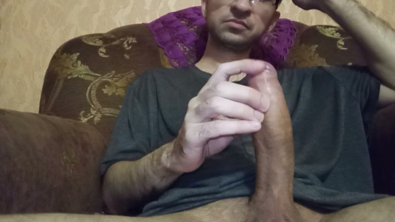 Alex Metallov: I Strocking My Big Hard Cock. Full Balls of Cum