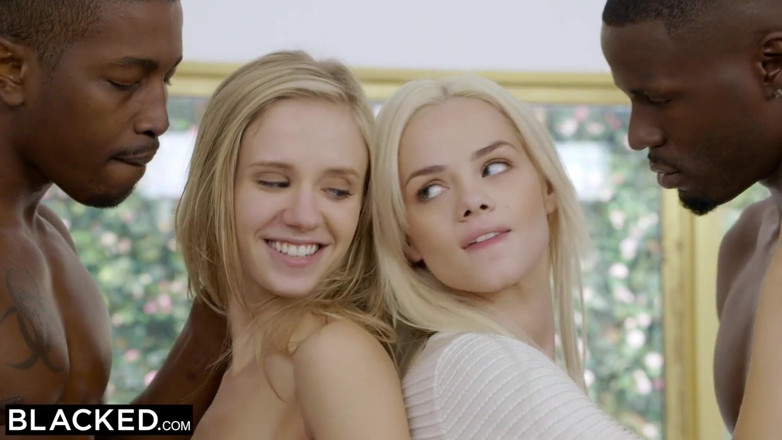 Blacked: Blacked preppy girl threesome get three bbcs