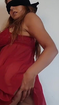 My lovely blindfold striptease