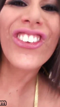 Sweet Brunette Makayla Cox POV Blowjob and Cum Swallow