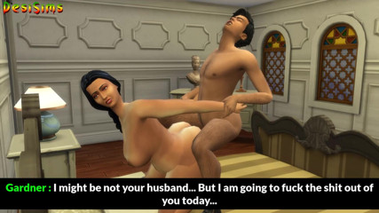 Desi Sims: คุณป้าเดซีใส่สาฬีแต่งงานยั่วสาวกกับคนสวนอินเดียหนุ่ม