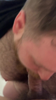 Sucking Asian Bear's Cock