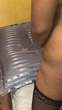 Indonesian Sexy Slut in Stockings Fucks Dildo Hard
