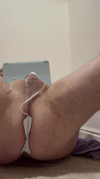Estim Naked Shaved Cum