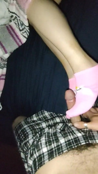 Pequeña de unicornio rosa