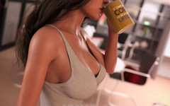 3D Cartoon Porn: Dominos Beach 3, beautés aux seins nus sur la plage