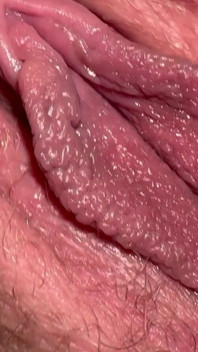 Il Primo Piano Della Mia Grassa Figa Pelosa Viene Allungato