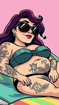 Ai Tattoo Art - Wanita Bikini Bengkung