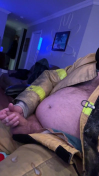 Quick Cum in Firefighter Gear