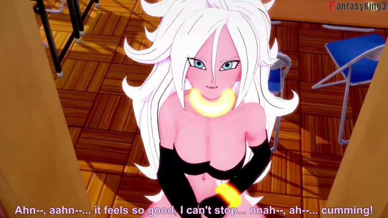 Fantasy king: Android 21 se masturbează în bibliotecă, așa că o ajut - Dragon Ball...