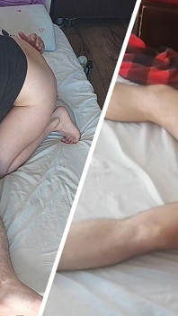 Blowjob with Amateur Wife, Hairy Pussy, Big Ass. Romantic Foreplay Amateur Couple.