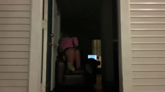 Sissy Exhibitionist Apartment Door Wide Open Fucking Ass