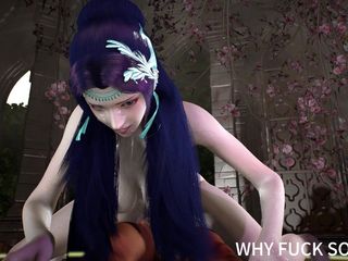 Why fuck so hard: Pelacur Asia toket besar 3d selingkuh dengan kontol besar