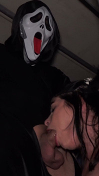 Ghostface Follows Sylenna in Transport, Deepthroats Her & Fucks