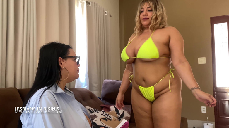 Busty BBW Latinas: Big Breast Sucking Lesbians in Bikinis