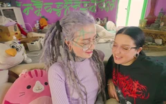 POV Anal Threesome with Tattooed Dick and Thick Goth Babe