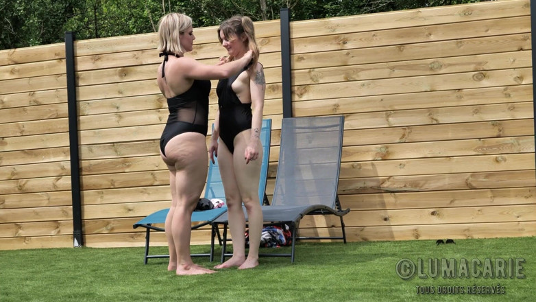 Lumacarie: Marie Lumacarie Fucks Dildo Belt Her Girlfriend Cat in Mini