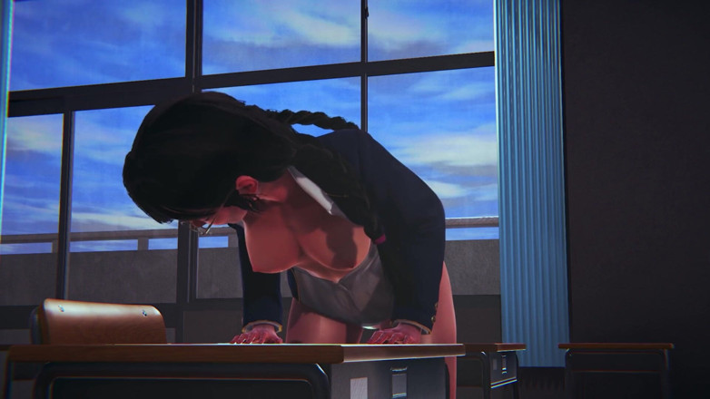 Waifu club 3D: DVA трахається на столі коледжу