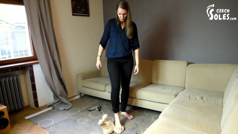 Czech Soles - foot fetish content: Foot and Trampling Powerless Teddy Bear