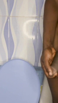 12inch Huge African Cock Getting Erected Takes Morning Piss