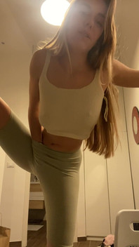 Playful Hand in Shorts Stroking Pussy