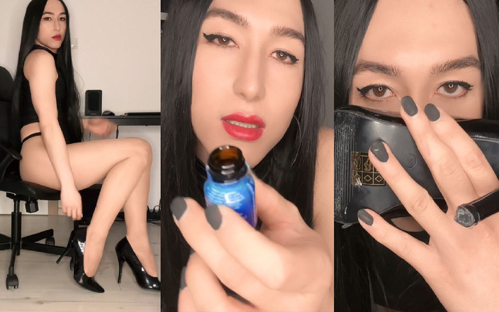 Viper Fierce: Punčocháče, Podpatky, Chodidla a péro Fetiš Krásný Ts