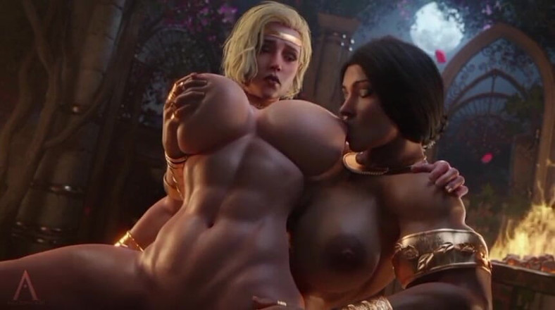 Divide XXX: Amazonium3d - वंडर वुमन x सुपर गर्ल मिस्र का प्यार