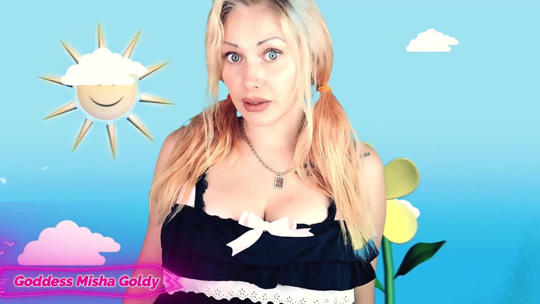 Goddess Misha Goldy: Melk deinen schwanz schneller, stiefpapi und prügel mich für mein...