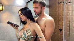 Ambar Prada Is Pregnant and Horny, She Eats Brian Evansx and Duran's Cocks at the Same Time