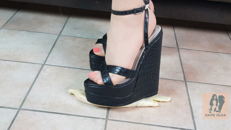 Dame Olga: 100 Wedge Heels &amp; Platforms Wedge Fetish, Shoejob &amp; Cum on Wedges...
