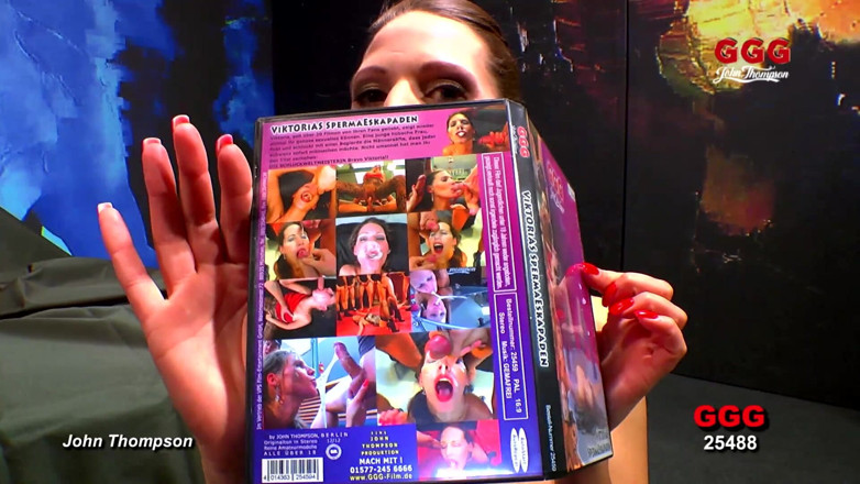 GGG John Thompson Studio: Brunette Bukkake Slut Gets Her Face Drenched in Cum - Ggg