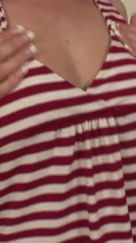 This sexy hot slut with red hair and perfect tits is really good at licking my dick and giving blowjob