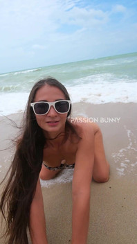 Sexy Bikini and Public Chill on the Beach