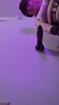 Teasing Wall Fuck in Pink and Black