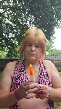 Sucking on a Popsicle Outside!