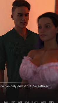 Busty Lesbian Teen with a Big Ass Tries Her First Cock. Hot First Blowjob and Cum Swallowing - Taboo University(steam Game)