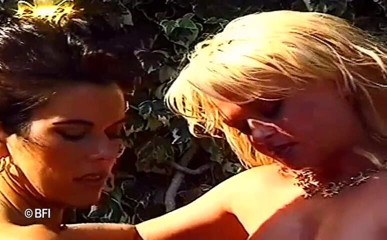 Girls enjoying girls with lesbian daydreamers: Outdoor lesbian pleasuring with two sexy big boobs chicks
