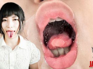 Japan Fetish Fusion: Jogo sensual da língua de Aine Kagura: um beijo virtual íntimo...