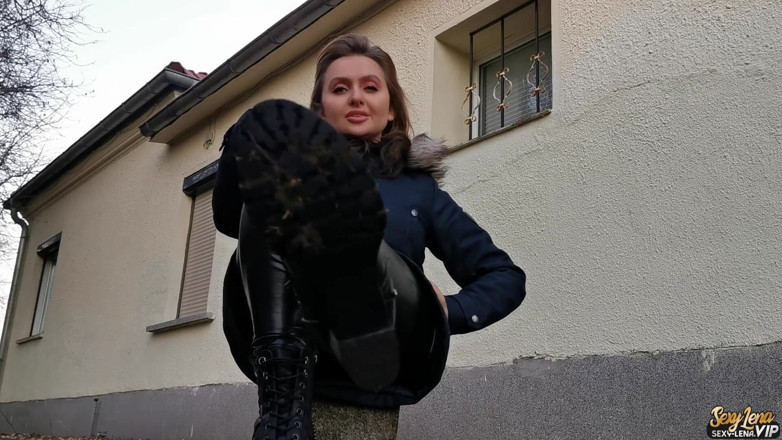 Goddess Lena: Инструкция по дрочке на улице для обожателей ног