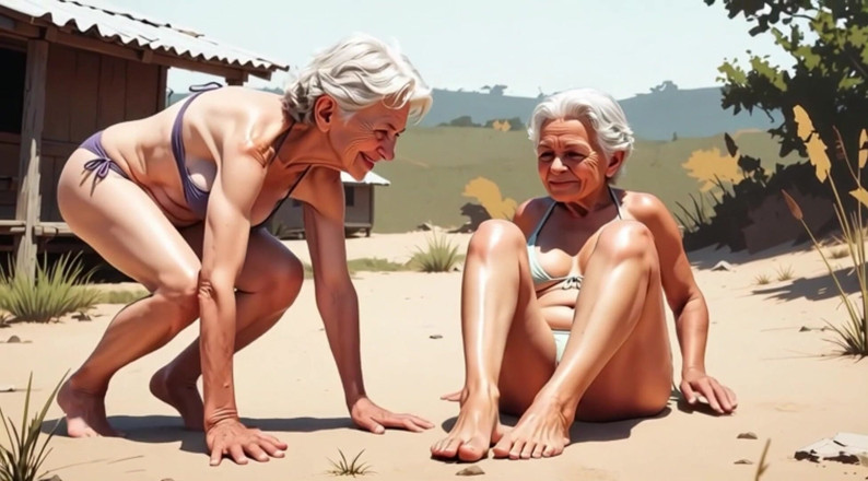 YOUR BEST FANTASY: Dua nenek kurus berusia 90 tahun - satu menjilat kaki yang lain...